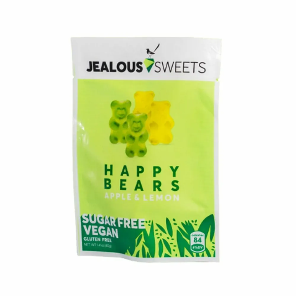 Keto Żelki Misie Happy Bears Jabłko i Cytryna Wegańskie 40 g Jealous Sweets