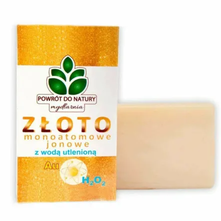 Naturalne Mydło ze Złotem i Wodą Utlenioną 100 g - Mydlarnia Powrót do Natury