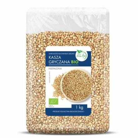 Kasza Gryczana Niepalona Bio 1 kg - BioLife - Przecena Krótka Data Minimalnej Trwałości