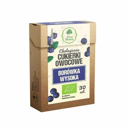 Cukierki Owocowe Borówka Wysoka EKO 30 g (30 Sztuk) - Dary Natury