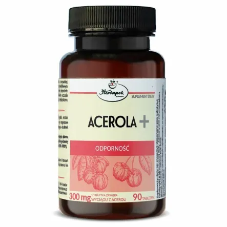 Acerola+ 90 Tabletek - Herbapol Kraków