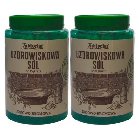 Zestaw 2 x Zabłocka Sól Uzdrowiskowa 1,2 kg - Kopalnia i Warzelnia Solanek dr Zabłocka