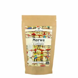 Morwa w Czekoladzie Słodzona Erytrolem 100 g - Simpatiko - Przecena Krótka Data Minimalnej Trwałości
