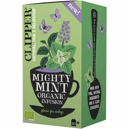 Herbatka Miętowa Mighty Mint Bio 32 g (20 x 1,6 g) - Clipper