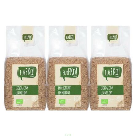 3 x Len Mielony Bio 250 g - Eureko
