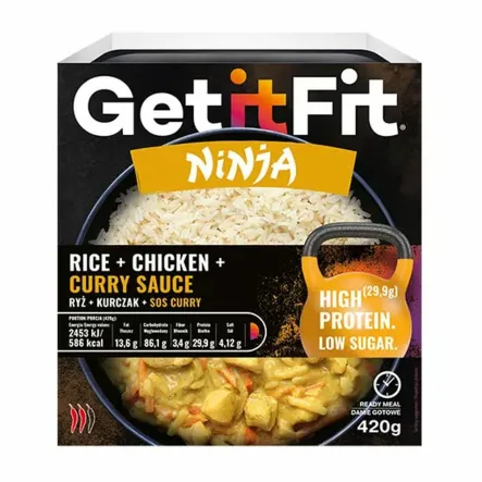 Ninja: Ryż, Kurczak, Sos Curry 420 g - Joyfood