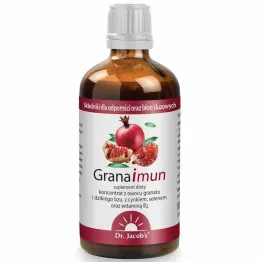Granaimun Granat, Czarny Bez, Cynk, Selen, Witamina B2 100 ml - Dr. Jacob's