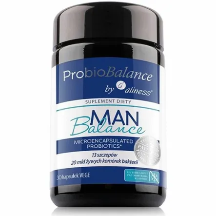 ProbioBalance Man Balance 20 mld. Żywych Komórek Bakterii 30 Kapsułek Vege - Aliness