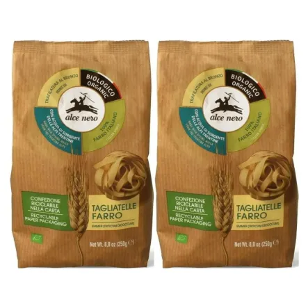 2 x Makaron z Płaskurki Gniazda Tagliatelle Bio 250 g - Alce Nero