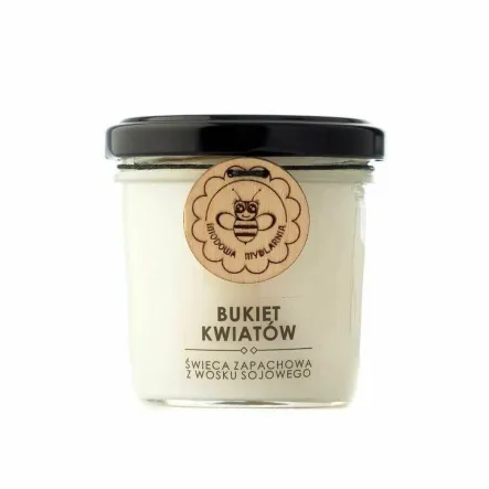 Świeca Sojowa BUKIET KWIATÓW 120 ml - Miodowa Mydlarnia