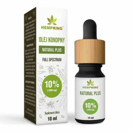 Olej Konopny 10% 1000 mg Fitoskładników 10 ml - Hempking