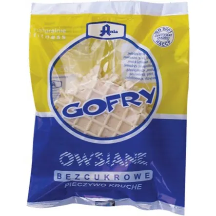 Gofry Pszenno-Owsiane Bez Dodatku Cukru 65 g ANIA