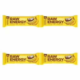 4 x Baton RAW Energy Banan Kokos Bezglutenowy 50 g Bombus Energy