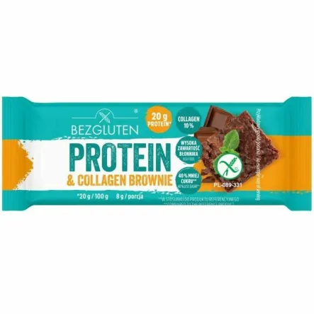 Brownie Protein Collagen 40 g - Bezgluten