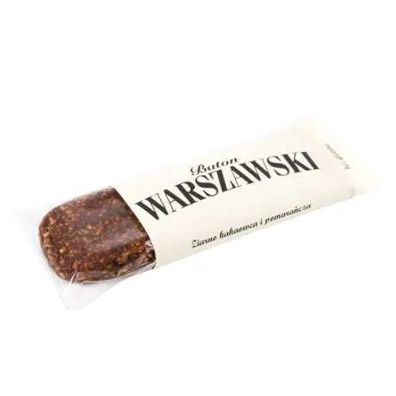 Baton Ziarno Kakaowca Pomarańcza 50 g - Baton Warszawski - Przecena Krótka Data Minimalnej Trwałości
