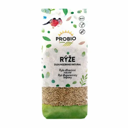 Ryż Długoziarnisty Brązowy Bio Bezglutenowy 500 g - Probio