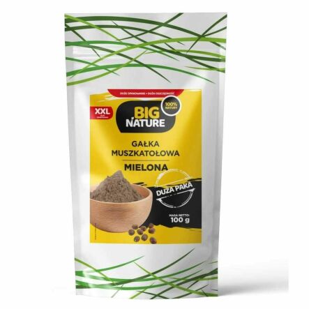 Gałka Muszkatołowa Mielona 100 g - Big Nature - Przecena Krótka Data Minimalnej Trwałości