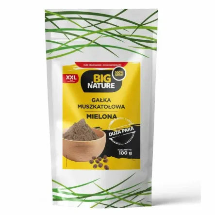 Gałka Muszkatołowa Mielona 100 g - Big Nature - Przecena Krótka Data Minimalnej Trwałości