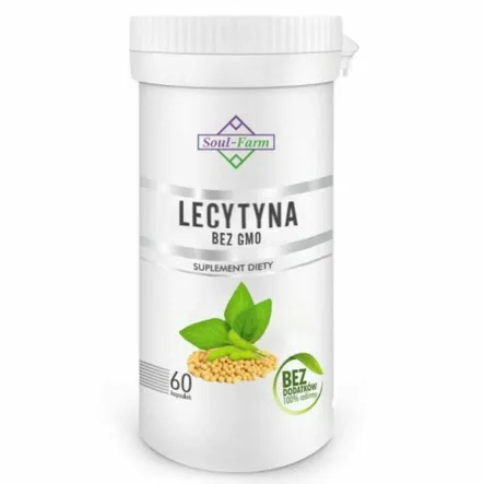 Lecytyna 60 Kapsułek - Soul Farm - Przecena Krótka Data Minimalnej Trwałości