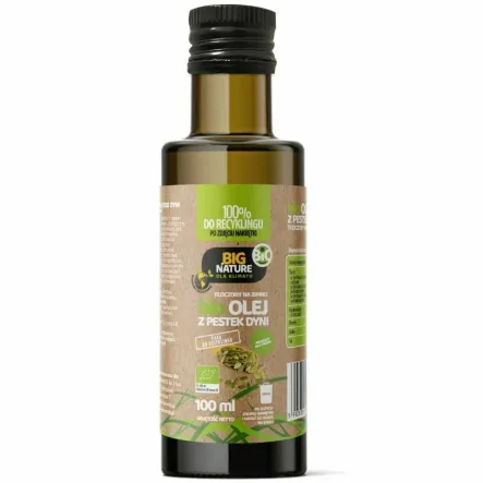 Olej z Pestek Dyni BIO Tłoczony Na Zimno 100 ml - Big Nature