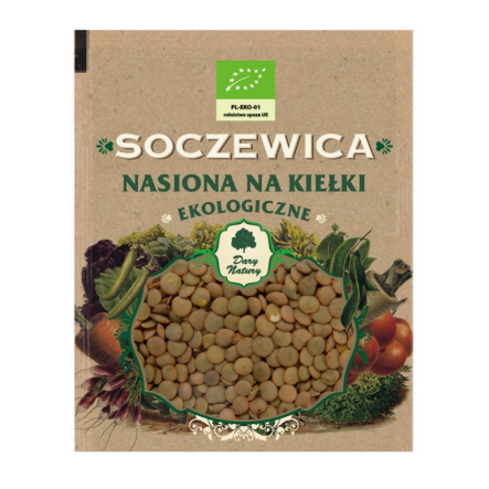 Soczewica Nasiona na Kiełki Bio 50 g - Dary Natury