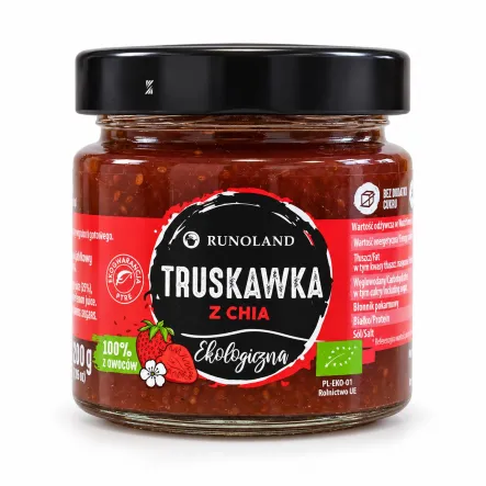 Truskawka z Chia Bez Dodatku Cukru Bio 200 g - Runoland