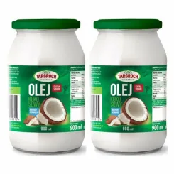 Zestaw 2 x Olej Kokosowy Extra Virgin Nierafinowany Surowy Zapachowy 900 ml - Targroch