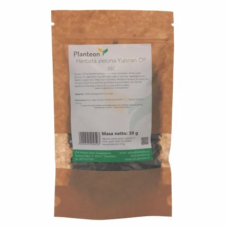 Herbata Zielona Yunnan OP  Liść 50 g - Planteon