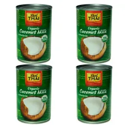4 x Mleczko Kokosowe Eko Ekstrakt Kokosowy 85% 400 ml Real Thai