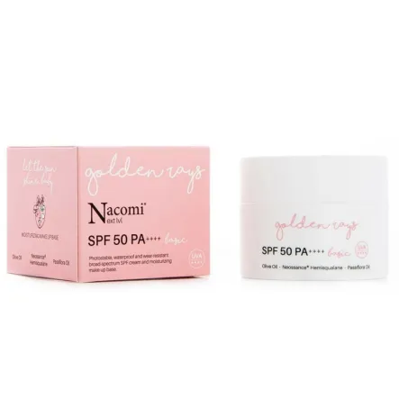 Krem Nawilżający do Twarzy z Filtrem SPF 50 UV Basic 50 ml - Nacomi - 