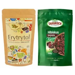 Erytrytol 500 g - Simpatiko + Kwiat Hibiskusa Suszony 250 g Targroch