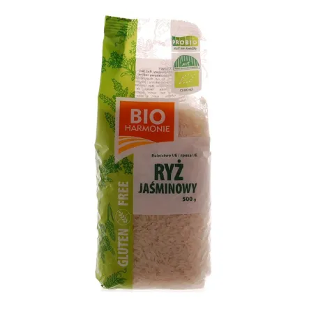 Ryż Jaśminowy Bio 500 g Bezglutenowy Bioharmonie - Wyprzedaż
