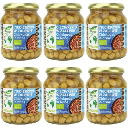 6 x Ciecierzyca w Zalewie w Słoiku Bio 350 g (230 g) - Bio Planet