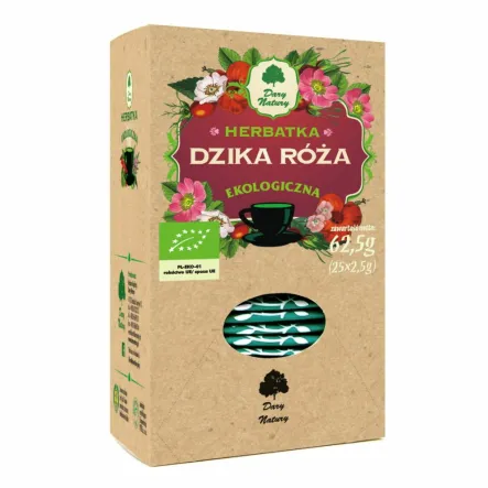 Dzika Róża Eko Herbatka 62,5 g (25x 2,5 g) -  Dary Natury