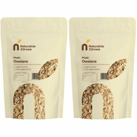 2 x Płatki Owsiane 1 kg - Naturalnie Zdrowe