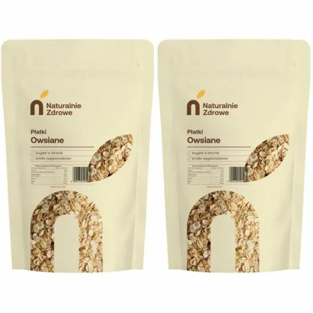 2 x Płatki Owsiane 1 kg - Naturalnie Zdrowe