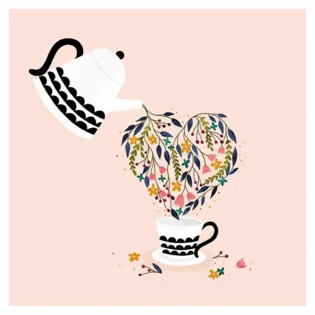 Serwetki Stołowe Bambusowe Cup Of Flowers 20 Sztuk - Chic Mic