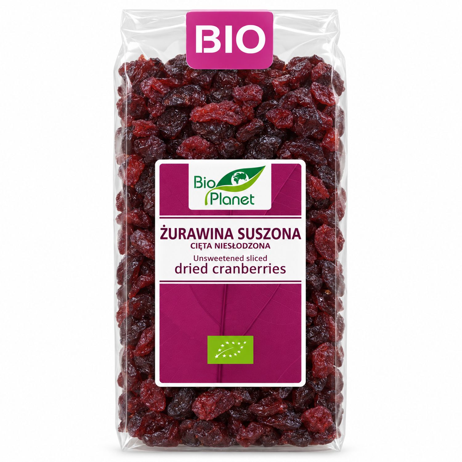Żurawina Suszona Cięta Niesłodzona Bio 400 g - Bio Planet