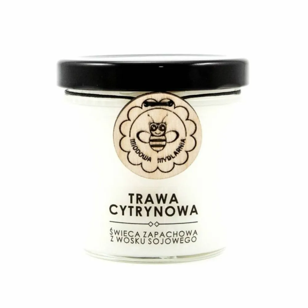 Świeca Sojowa TRAWA CYTRYNOWA 120 ml - Miodowa Mydlarnia