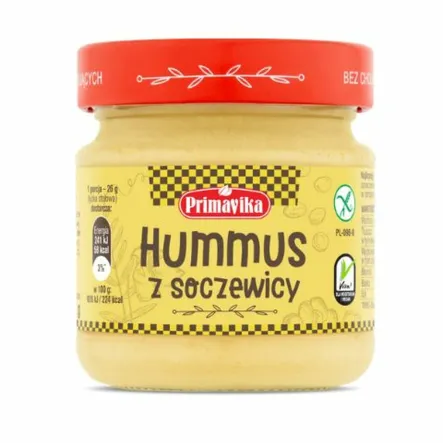 Hummus z Soczewicy 160 g - Primavika - Przecena Krótka Data Minimalnej Trwałości
