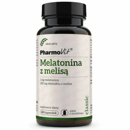 Melatonina z Melisą 60 Kapsułek - Pharmovit
