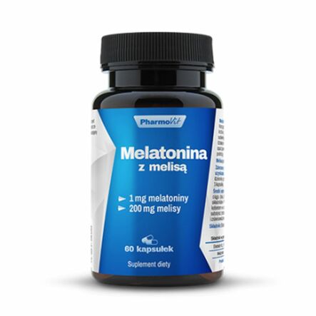 Melatonina z Melisą 1 mg+ 200 mg 60 Kapsułek Pharmovit