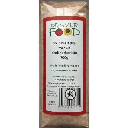 Sól Himalajska Różowa Drobna 700 g - Denver