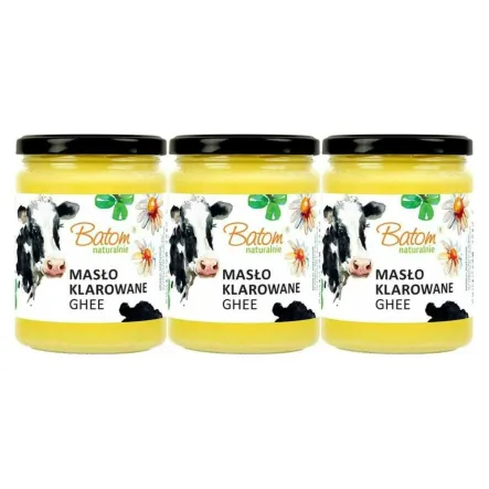 3 x Masło Klarowane Ghee 500 ml - BATOM