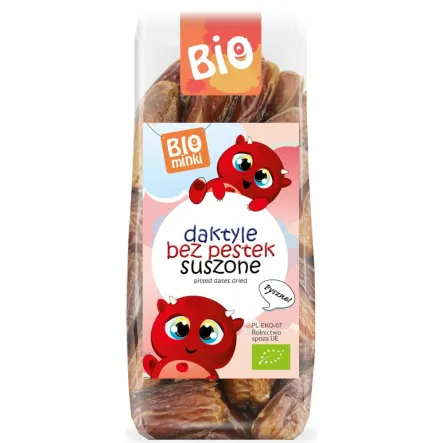 Daktyle Bez Pestek Suszone Bezglutenowe Bio 100 g - Biominki - Przecena Krótka Data Minimalnej Trwałości