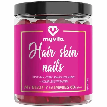 Żelki Naturalne Włosy, Skóra, Paznokcie 60 Sztuk - MyVita (data: 30.11.2025)
