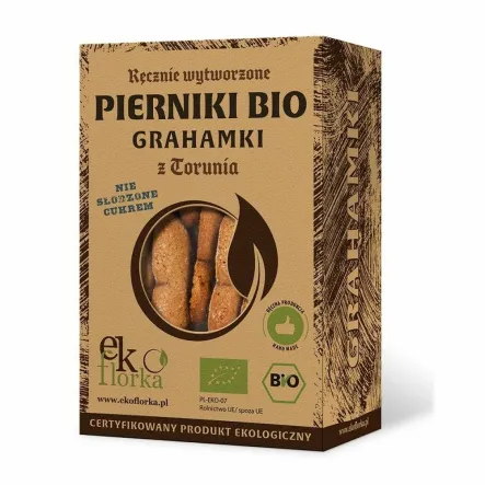 Pierniki Grahamki Bio 160 g - Ekoflorka - Przecena Krótka Data Minimalnej Trwałości