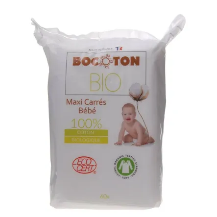 Płatki Kosmetyczne Maxi 90x110 mm 60 szt. z Organicznej Bawełny 100% - Bocoton