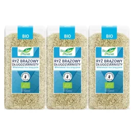 3 x Ryż Brązowy Długoziarnisty Bezglutenowy Bio 500 g - Bio Planet