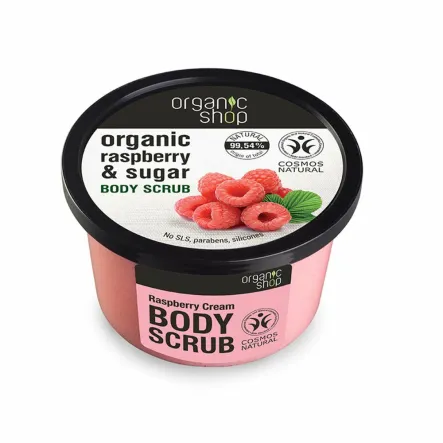 Peeling do Ciała Regenerujący Malinowy Krem 250 ml - Organic Shop